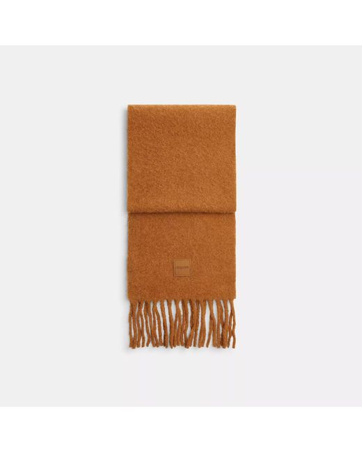 COACH Brown Muffler With Rubber Patch