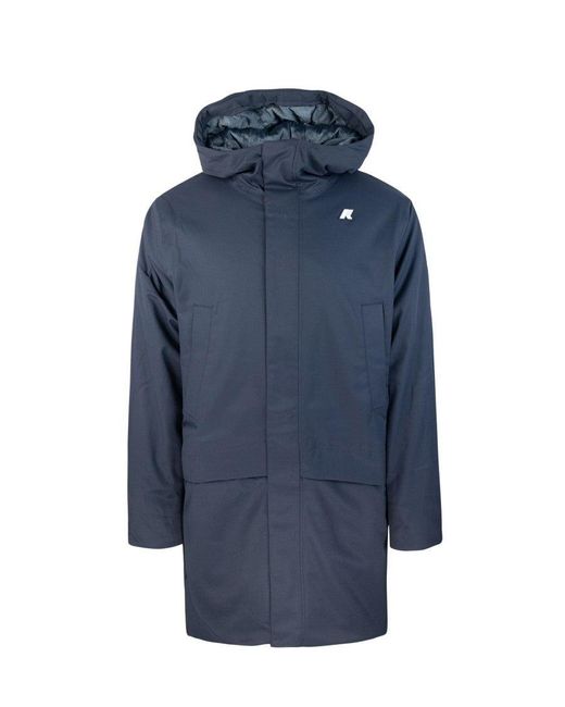 K-Way Blue Jarno Twill Marmot Jacket for men