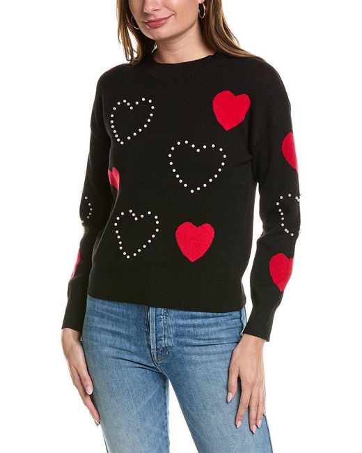 Nanette Lepore Red Heart Sweater