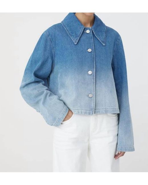 Closed Blue Cropped Jacket
