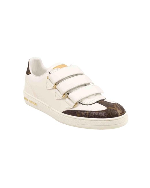 Louis Vuitton White Leather Front Row Sneakers