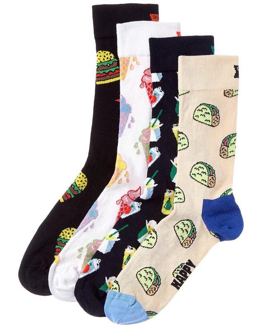 Happy Socks Blue Food Truck Socks Gift Set for men