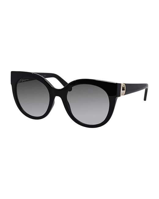Ferragamo Black Sf 1031s 001 53mm Cat Eye Sunglasses