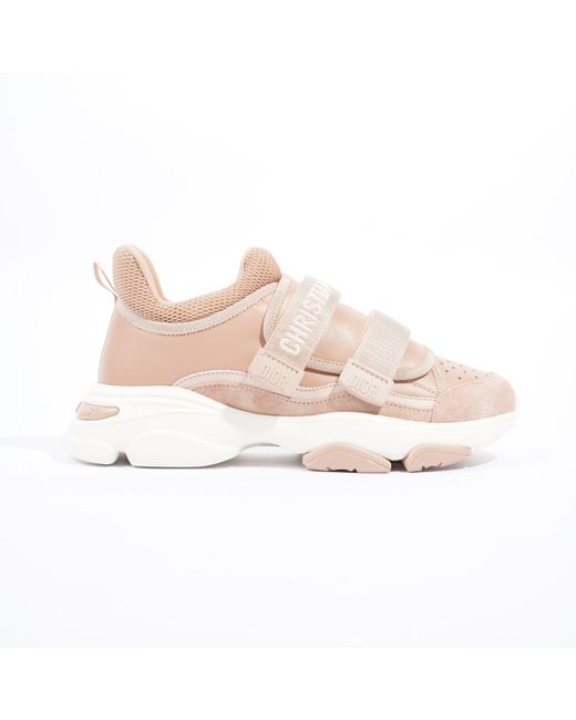 Dior Pink D-wander Low Top Leather