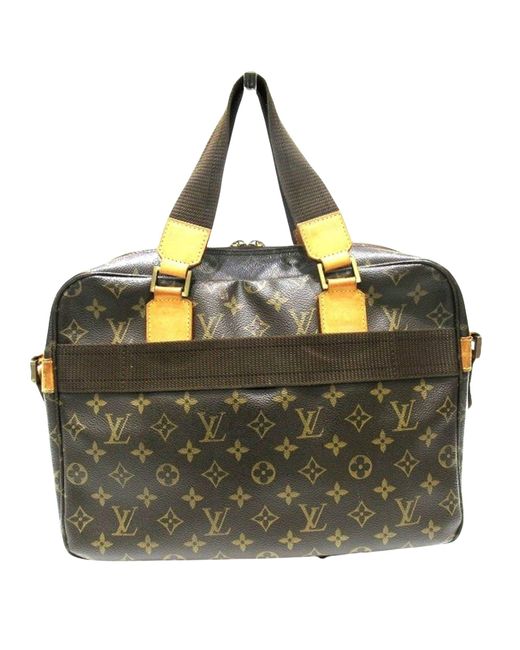Louis Vuitton Green Bosphore Canvas Handbag (pre-owned)