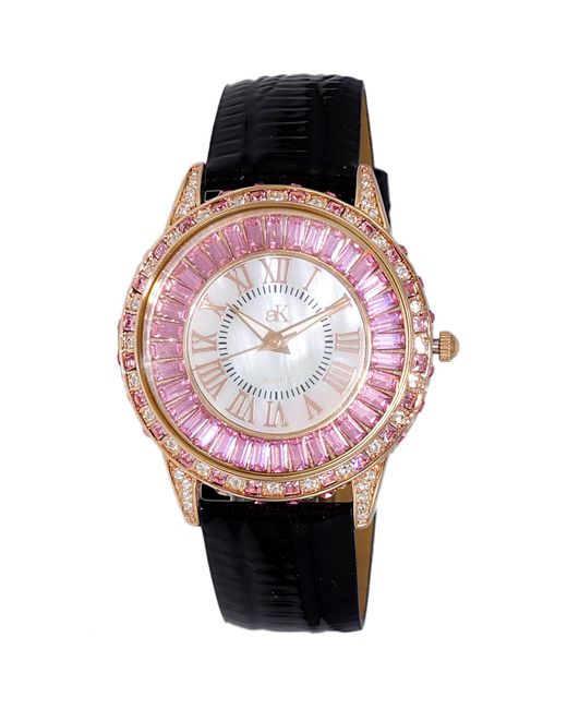 Adee Kaye Pink Marquee White Dial Watch