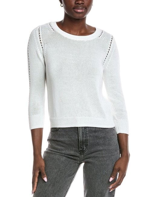 Autumn Cashmere White Cotton By Loose Cropped Top
