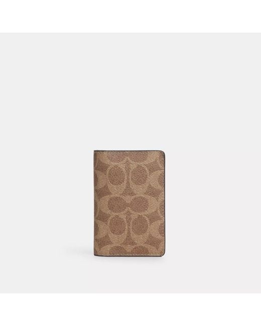 COACH Brown Id Wallet for men