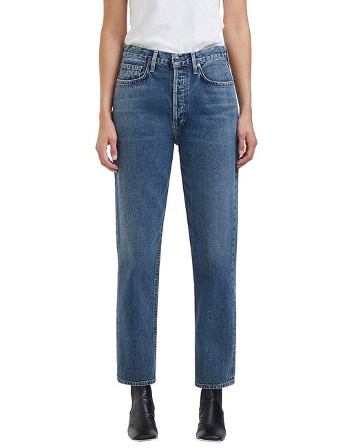 Agolde Cotton Fen High Rise Relaxed Taper Jean in Blue - Save 1% | Lyst