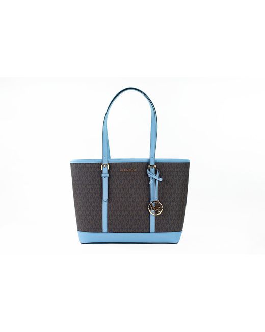 Buy MICHAEL KORS Blue Nylon Canvas & Leather Tote Bag Purse. Online in  India - Etsy