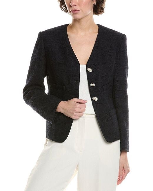 A.L.C. Black Luca Wool-Blend Jacket