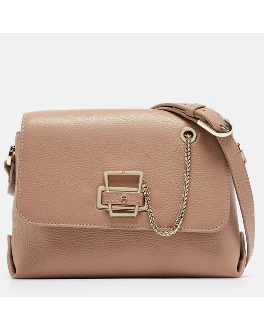 Aigner Natural Leather Isabela Shoulder Bag