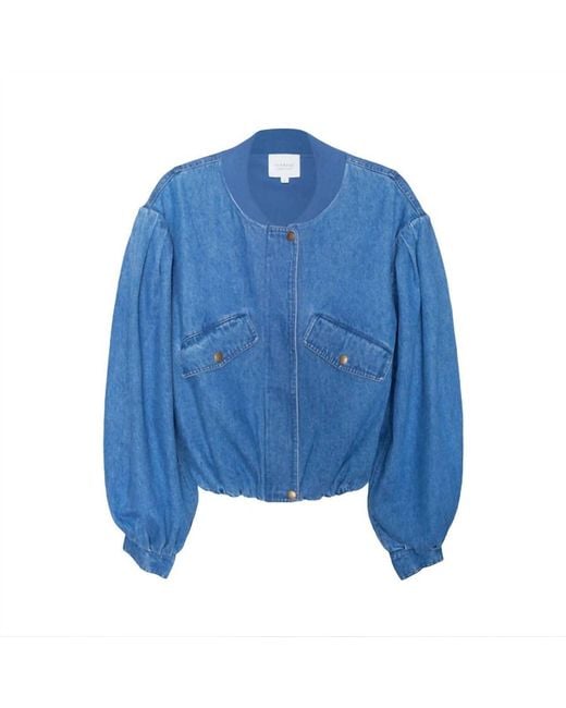 Sundays Blue Lyria Bubble Hem Jacket