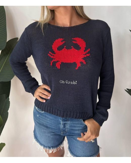 Wooden Ships Blue Oh! Crab Cotton Crew In Navy