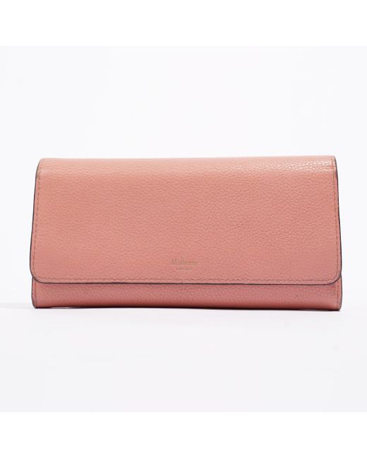 Mulberry Pink Continental Wallet Leather