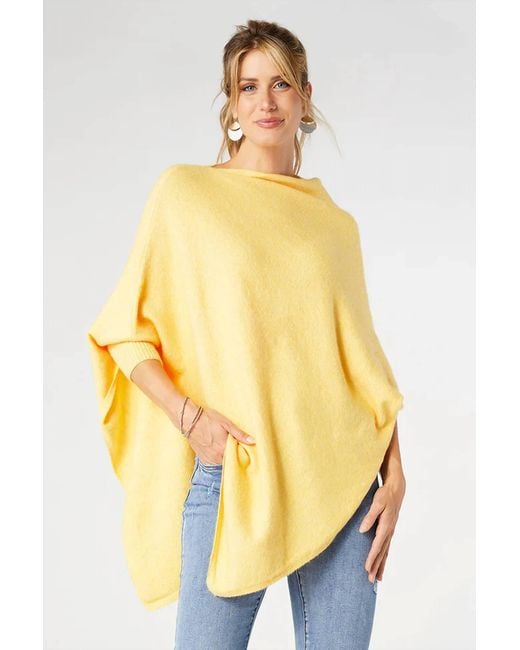 Coco + Carmen Yellow Dylan Sweater Poncho