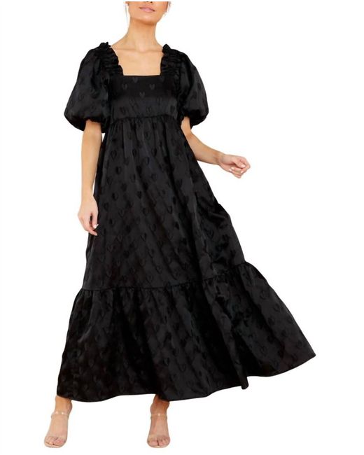 CROSBY BY MOLLIE BURCH Black Lady Day Dancing Hearts Dress