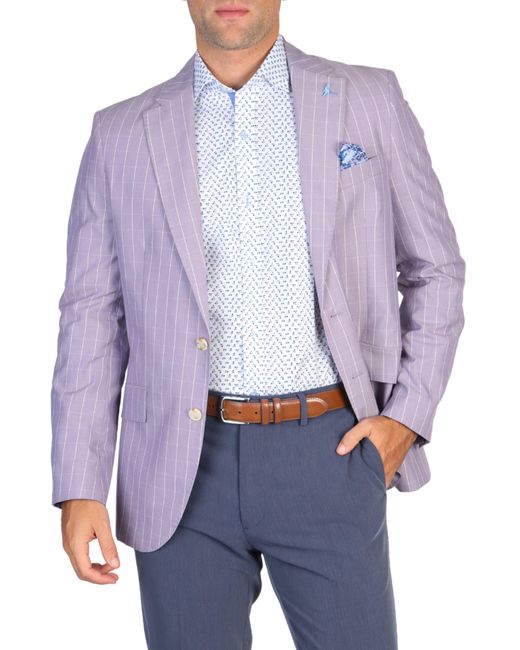 Tailorbyrd Purple Lilac Mini Windowpane Sport Coat for men