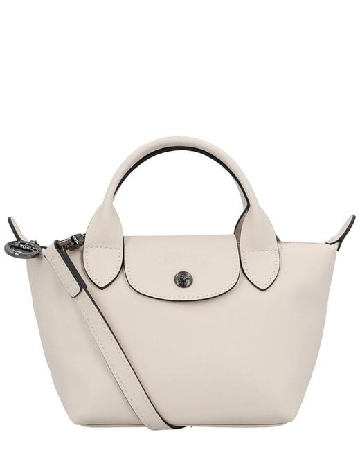 Longchamp Natural Le Pliage Xtra Xs Leather Handbag