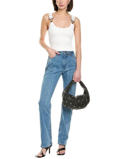 Staud Blue X Wrangler The Everyday Mid Jean