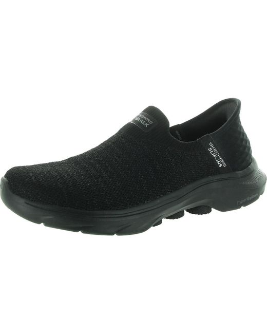 Skechers Black Go Walk 7 Lifestyle Memory Foam Slip-On Sneakers