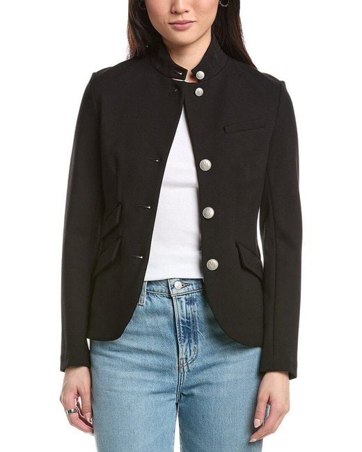 Rag & Bone Black Slade Ponte Blazer