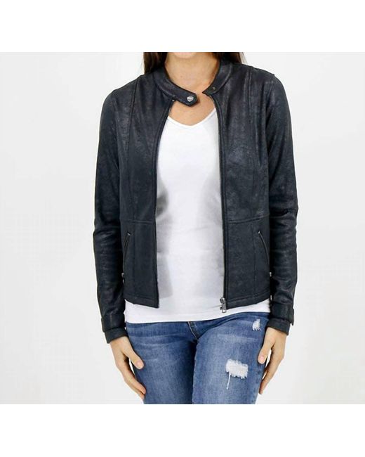 Grace and Lace Black Leather Like Cafe Racer Jacket