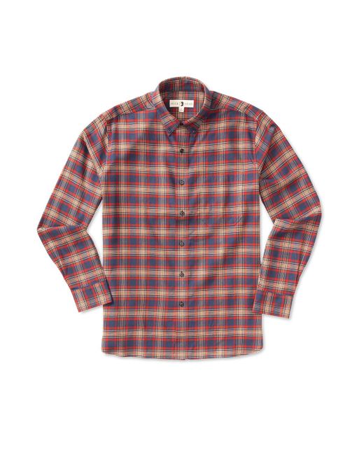 Duck Head Red Woodlawn Plaid Flannel Shirt for men