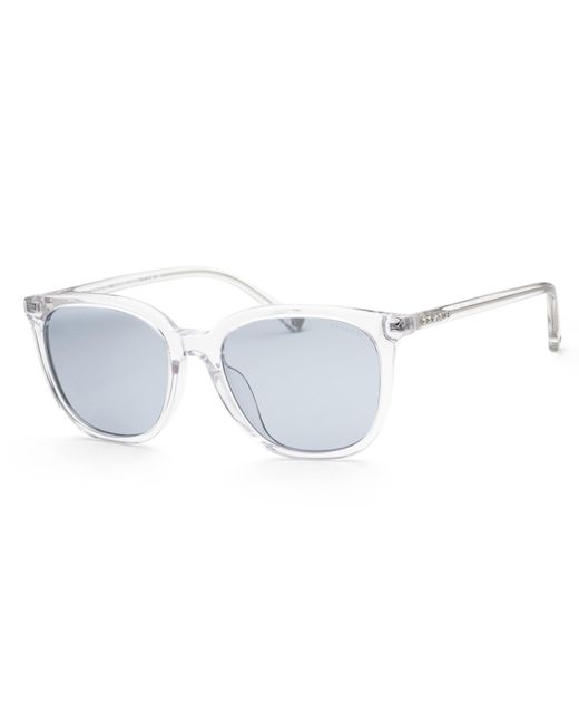 COACH White 55mm Clear Sunglasses for men