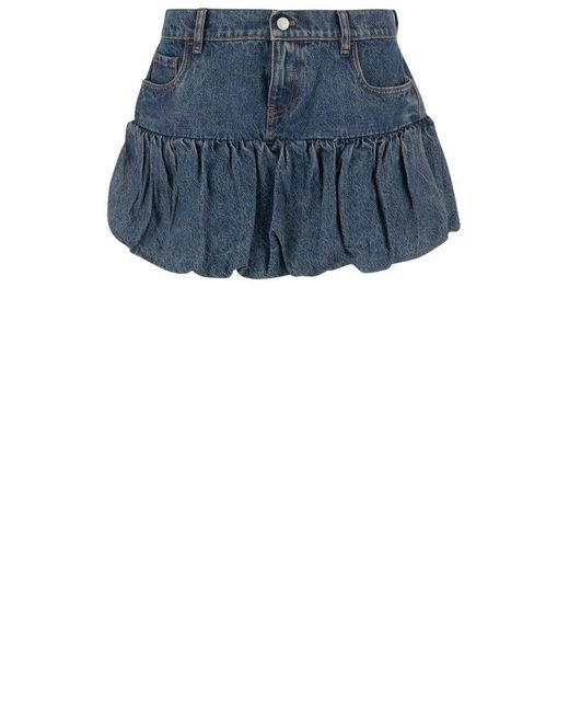 Coperni Blue Cotton Denim Mini Skirt