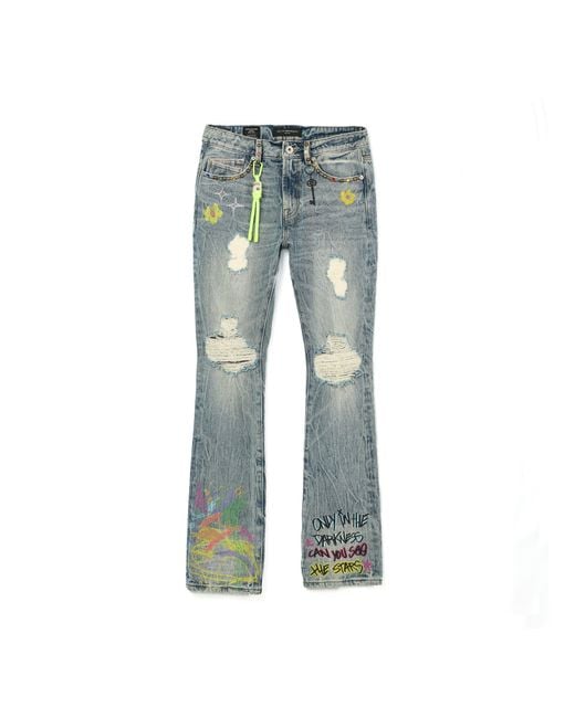 Cult Of Individuality Blue Lenny Bootcut 603 Jeans for men