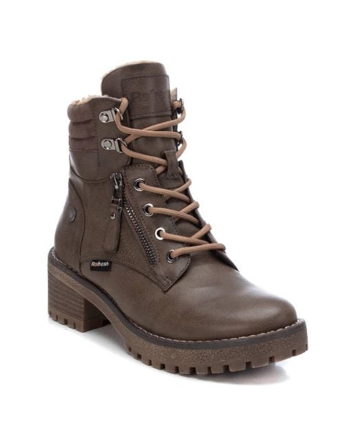 Xti Brown Biker Booties By