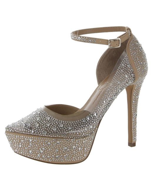 Jessica Simpson Ormanda2 Leather Stilettos Pumps in Gray Lyst