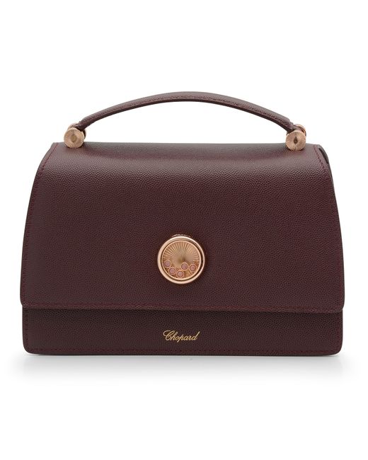 Chopard Happy Bordeaux Leather Shoulder Bag 95000 0902 in Purple