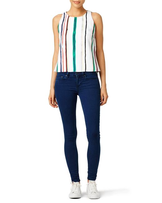 MILLY Blue St. Tropez Top