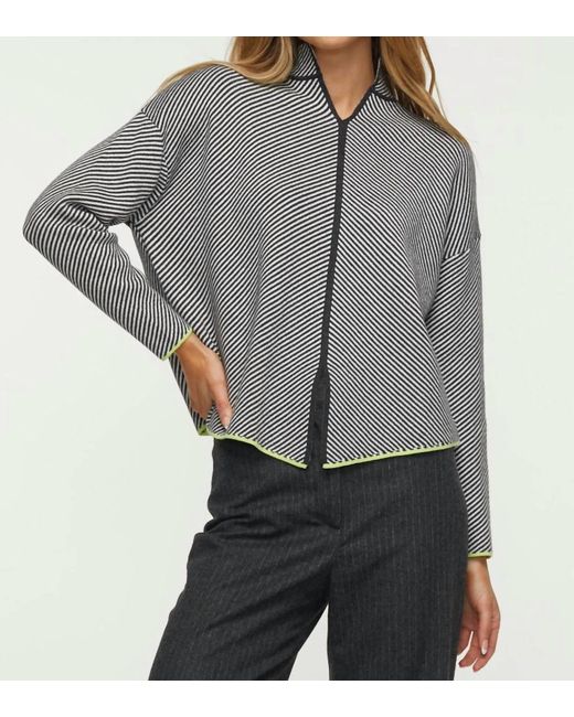 Zaket & Plover Gray Sassy Stripe Sweater