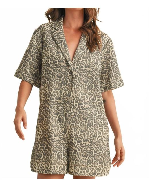 Miou Muse Gray Playing For Keeps Romper
