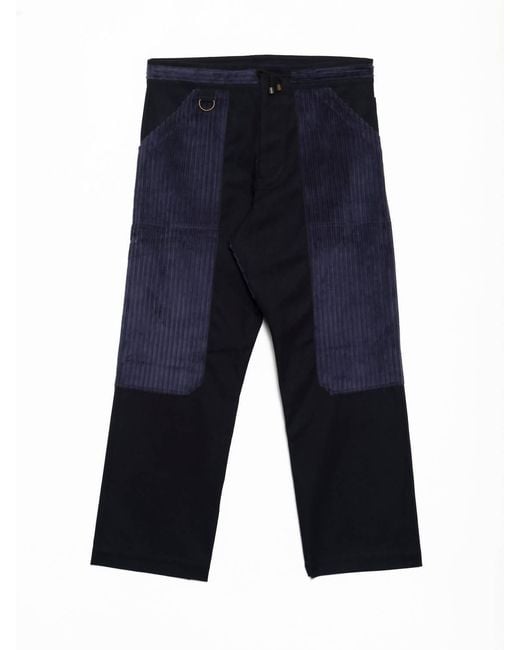 Nicholas Daley Men's Blue Pullcord Trouser