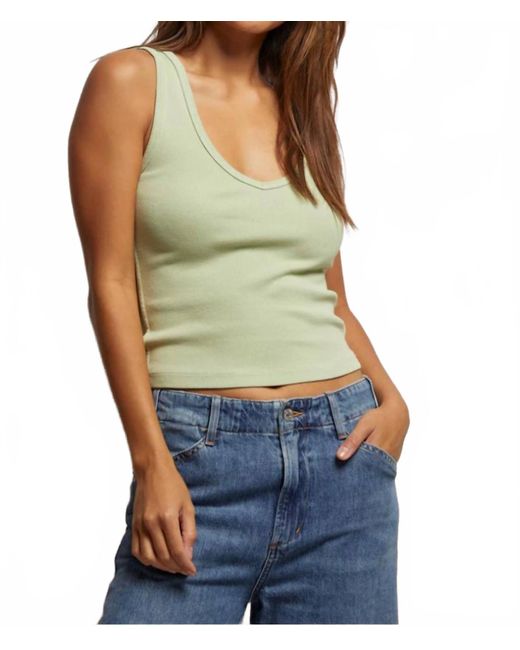 PERFECTWHITETEE Green Maria Structured Rib Tank