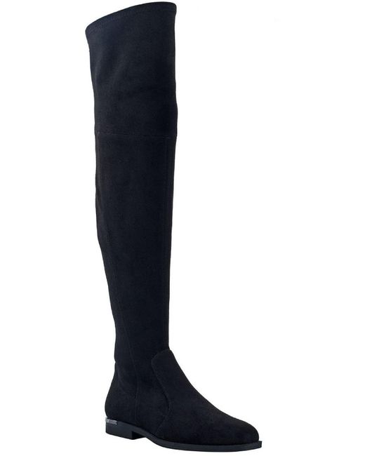 Marc Fisher Renn Faux Suede Tall Overtheknee Boots in Black Lyst