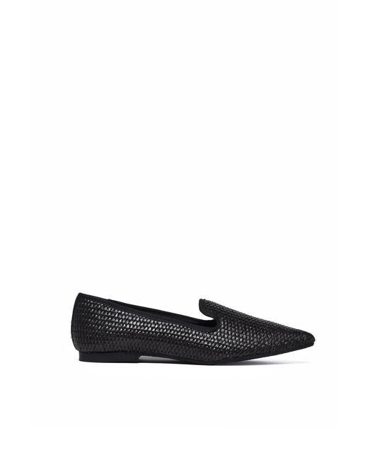 Marella White Pointed Toe Raffia Flats