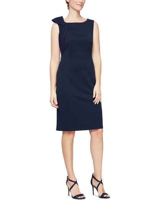 SLNY Blue Semi-formal Above-knee Sheath Dress