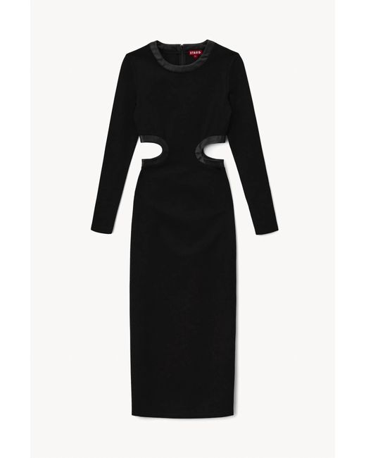 Staud Black Mini Long Sleeve Dolce Dress