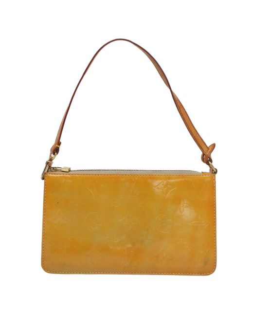 Louis Vuitton Yellow Lexington Patent Leather Clutch Bag (pre-owned)