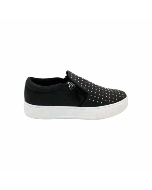 Volatile Black Studded Slip On Shoes