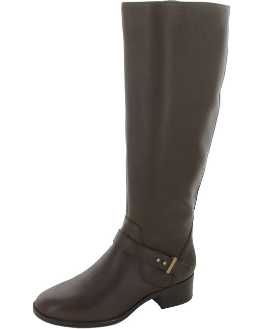 Bandolino Gray Bloema Leather Tall Knee-high Boots