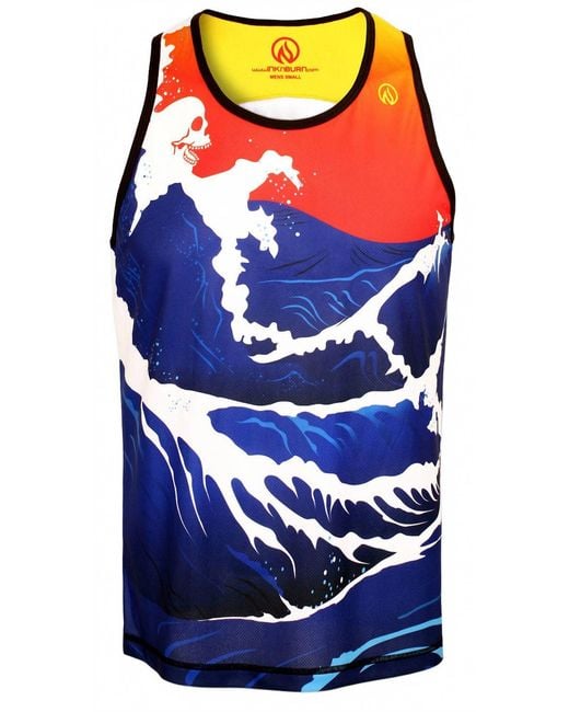 INKnBURN Blue Riptide Singlet for men