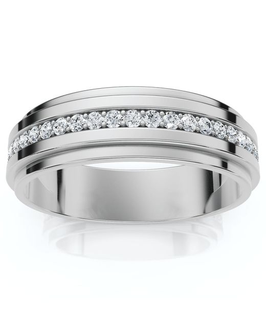 Pompeii3 Diamond 3/8Ct Eternity Ring Wedding Band 14K 7Mm Lab Grown in ...