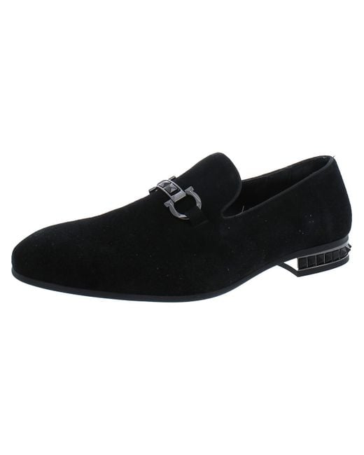 ALDO Black Suede Studded Loafers for men