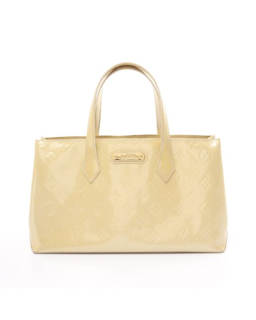 Louis Vuitton Natural Wilshire Pm Monogram Vernis Broncorail Handbag Tote Bag Leather